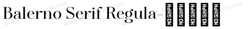 Balerno Serif Regula字体转换
